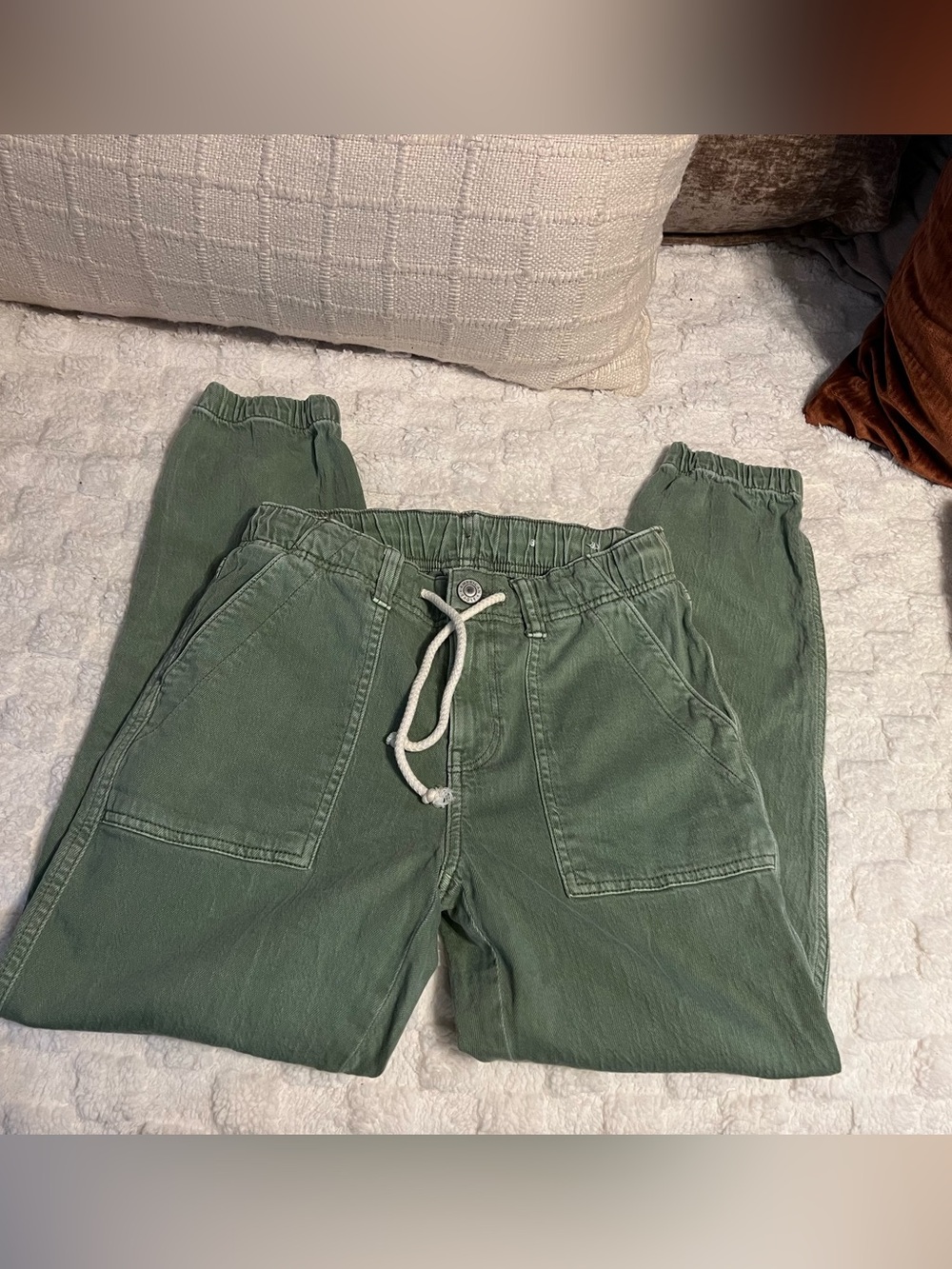 Women’s Olive Green Drawstring Utility Pants